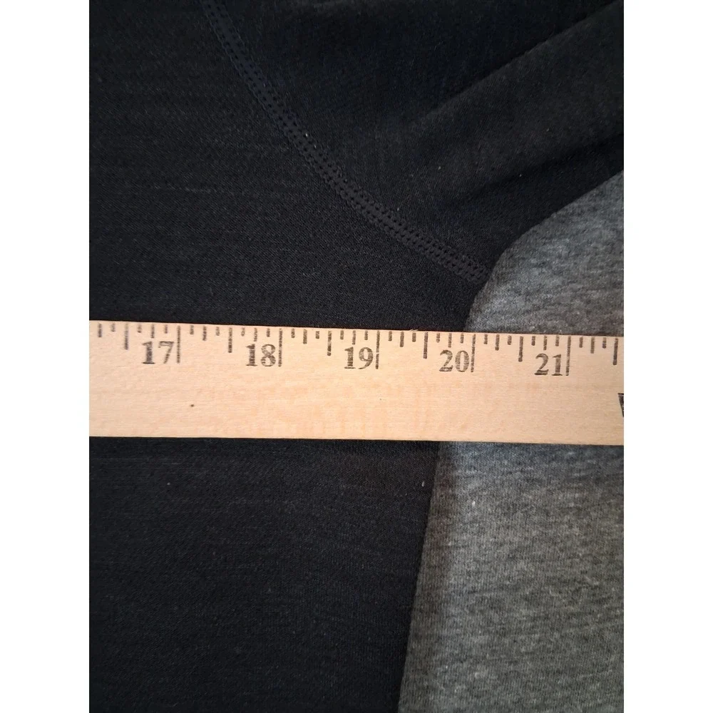 Terramar Womens Jacket XL‎ Black Fleece 1/4 Zip Merino Wool Blend Baselayer